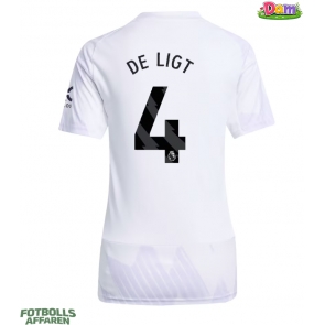 Manchester United Matthijs de Ligt #4 Bortatröja Kvinnor 2025-26 Kortärmad